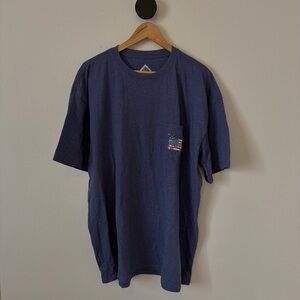 Burlebo American Flag Short Sleeve Shirt Size 2XL